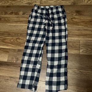 J. Crew Navy and White Plaid Pants